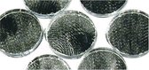 300x stuks zilveren zelfklevende mozaiek steentjes rond 1.5 cm - Hobby artikelen