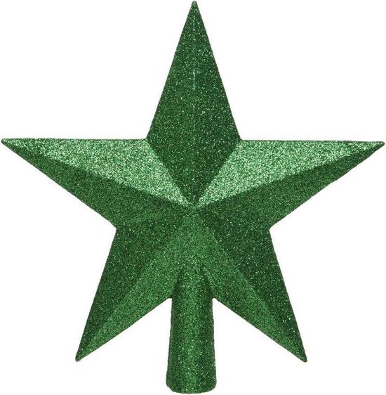 Cosy & Trendy Kerstboompiek - glitter - ster - koperkleurig | Fun en Feest