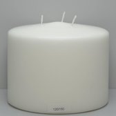 1x Bougie Witte multi mèches 15 x 12 cm 104 heures de combustion - Bougies inodores blanches - Décorations pour la maison
