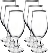 12x Speciaal bierglazen/tulpglazen transparant 375 ml Executive - Bierglas