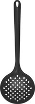 Kunststof ronde spatel/bakspaan zwart 33 cm keukengerei - Kookbenodigdheden - Kookgerei - Zwarte spatels en bakspanen van plastic