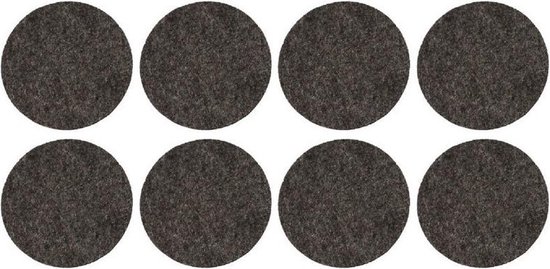 64x stuks zwarte ronde meubelviltjes/antislip noppen 2,6 cm - Beschermviltjes - Stoelviltjes - Vloerbeschermers - Meubelvilt - Viltglijders