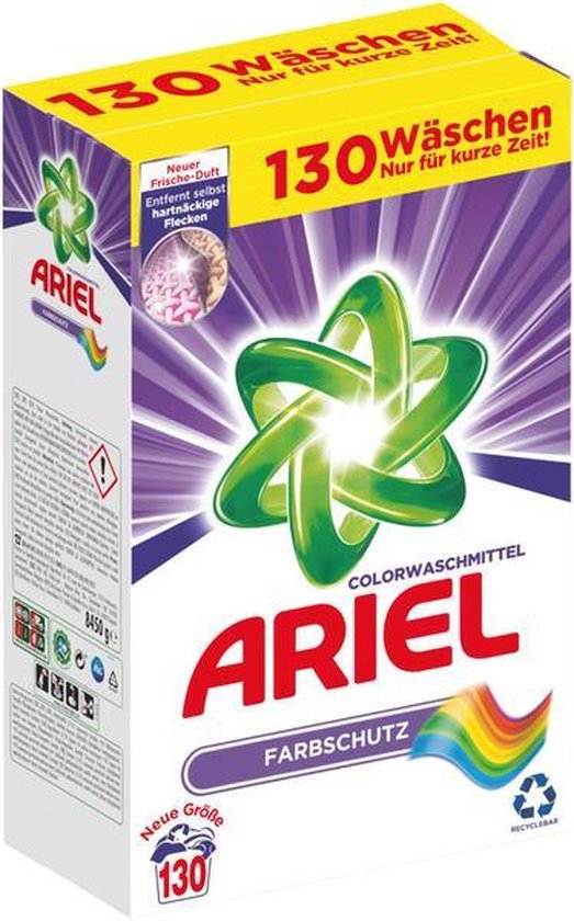 Ariel waspoeder Voordeelverpakking | 130 wasbeurten 8,45KG - Ariel color Waspoeder | Voor gekleurde was
