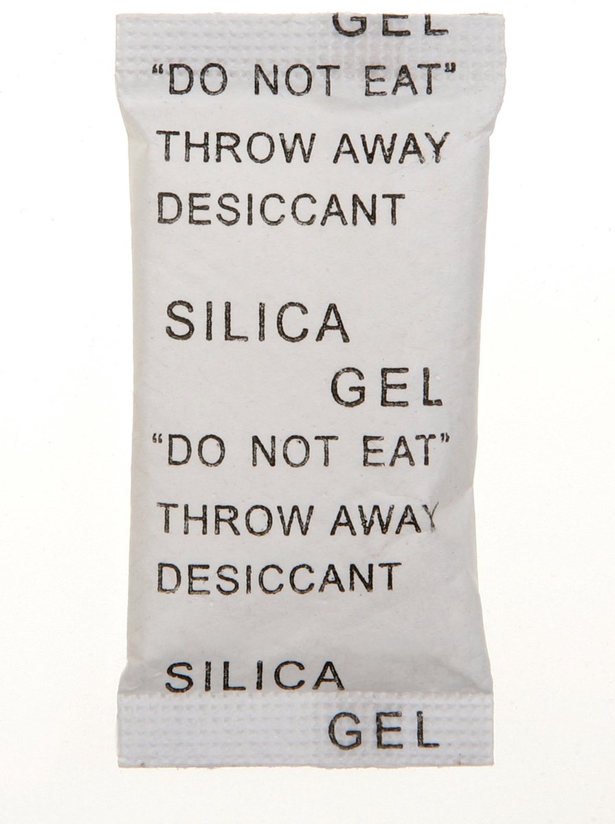 sachet déshydratant gel de silice blanc