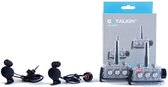 Lange afstand bluetooth IPX7 waterdicht intercom set met 2x mono (in ear) oordopje en losse draad mic voor motor, jetski, snowmobiel