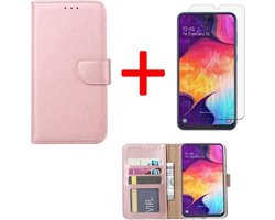 BixB Samsung Galaxy S20 Plus hoesje - bookcase rose goud + tempered glas screenprotector
