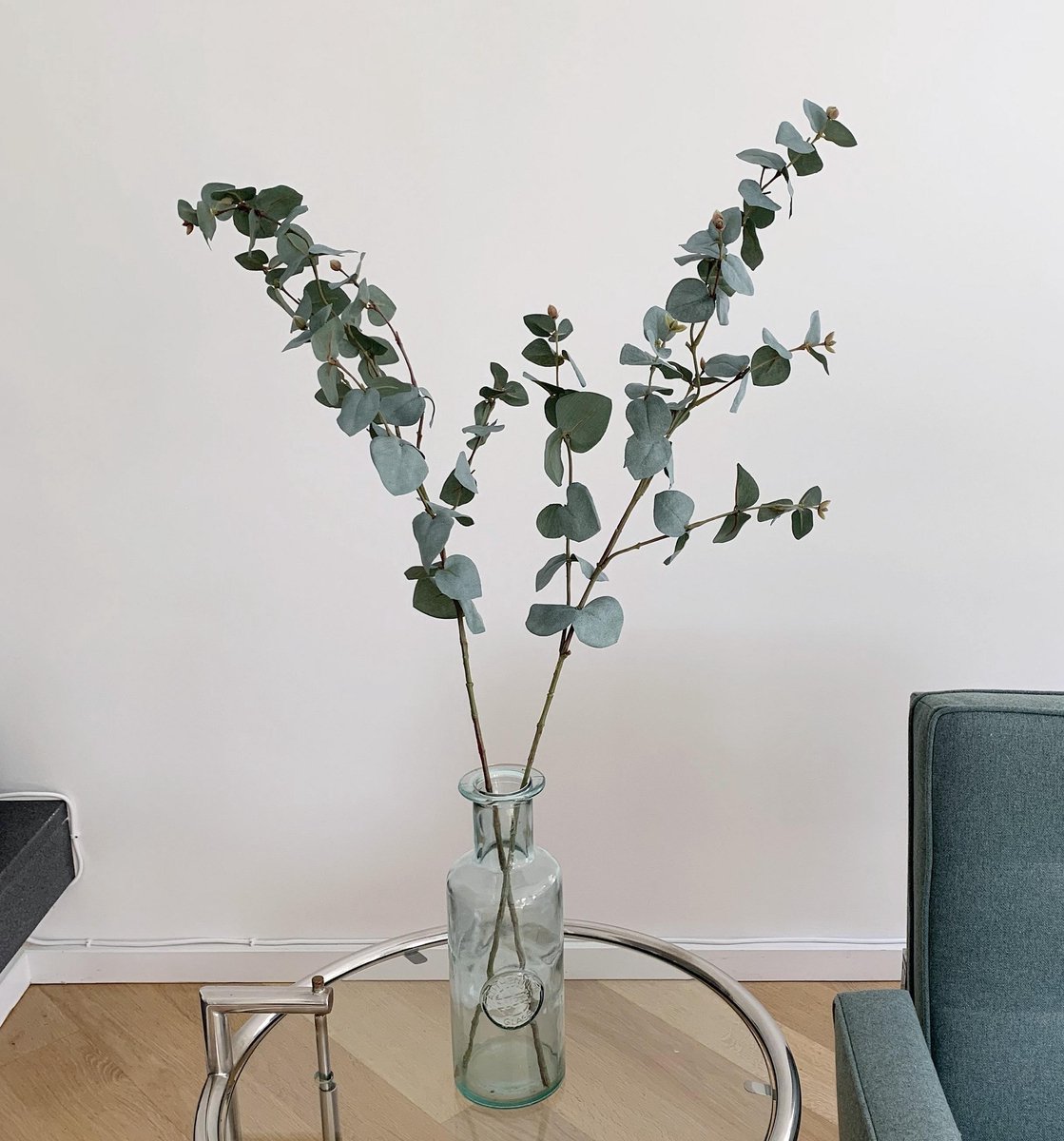Kunstboeket, 59 cm, eucalyptustakken, kunstplanten, takken