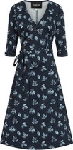 Collectif Susanna Fall Leaves 50's Swing Jurk Blauw