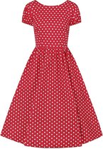 Collectif Demira Polkadot 50's Swing Jurk Rood