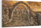 Schilderij - Fantasie leeuw — 90x60 cm