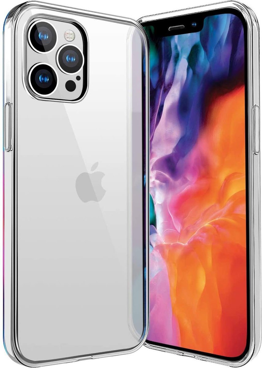 Hoesje geschikt voor iPhone 12 PRO MAX back cover - siliconen back cover hoesje iPhone 12 PRO MAX - soft silicone case - perfect fit - Transparant – EPICMOBILE
