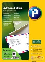 Printec Adres etiketten - 100 vel  - 105x42.4mm - 14 labels per A4 - 1400 stickers per doos