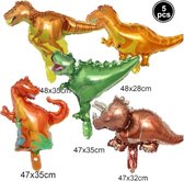 5 stuks mini folie ballonnen dinosaurussen