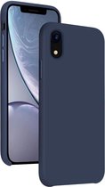 Siliconen Hoesje Backcover Geschikt voor: iPhone X / XS - Donker blauw