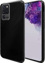 Flexibele achterkant Silicone hoesje zwart Geschikt voor: Samsung Galaxy S20 Plus