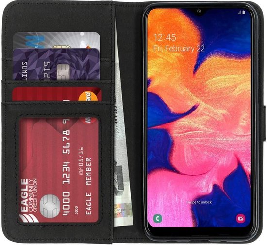 Apple iPhone 12 & iPhone 12 Pro Case Zwart - Étui portefeuille de haute qualité et protecteur d'écran complet