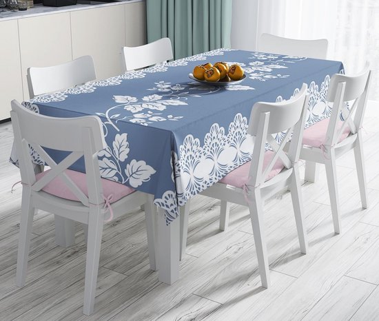 Kietelen stapel Internationale Zijou tafelkleed modern ontwerp met bloemen - wasbaar -140x180cm | bol.com