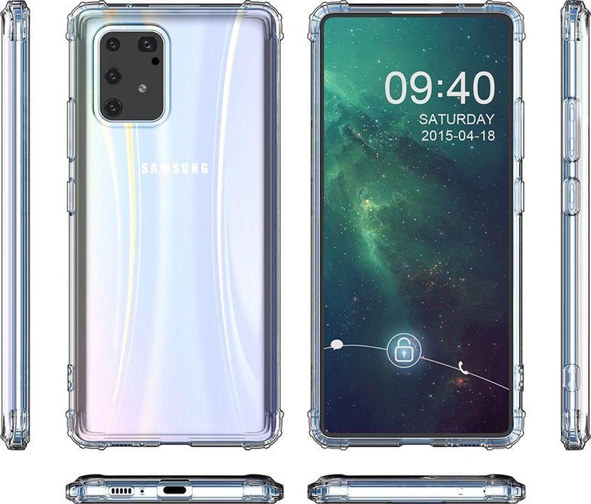 Bestcases Schokbestendig Telefoonhoesje Samsung Galaxy S10 Lite - Transparant