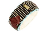 Return to Sender | Bordeauxrode armband 70 mm - 'Hearts' - Beaded bracelet broad - - Rood