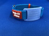 SOS armband Kids Lichtblauw Siliconen Blauw