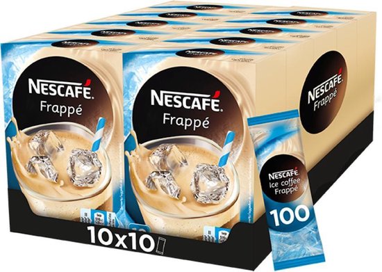 Nescafé Frappé oploskoffie - 10 doosjes à 10 zakjes