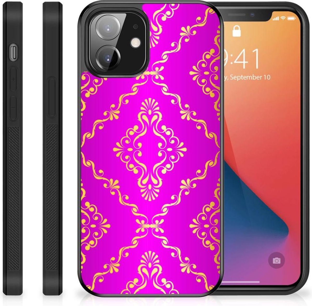 Hoesje TPU iPhone 12 Mini Barok Roze