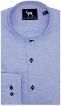 GENTS - Blumfontain Overhemd Heren Volwassenen mao kraag lichtblauw Maat S 37/38