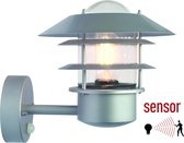 wandlamp aluminium incl PIR sensor - grijs