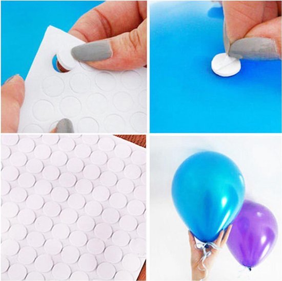 1000 Pcs Point Dots Balloon Glue Ruban adhésif amovible, 10 rouleaux Double  Face Dots Autocollants