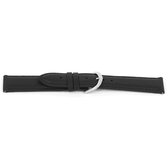 Horlogeband H144 Retro Gevuld Zwart Leder 22x20mm
