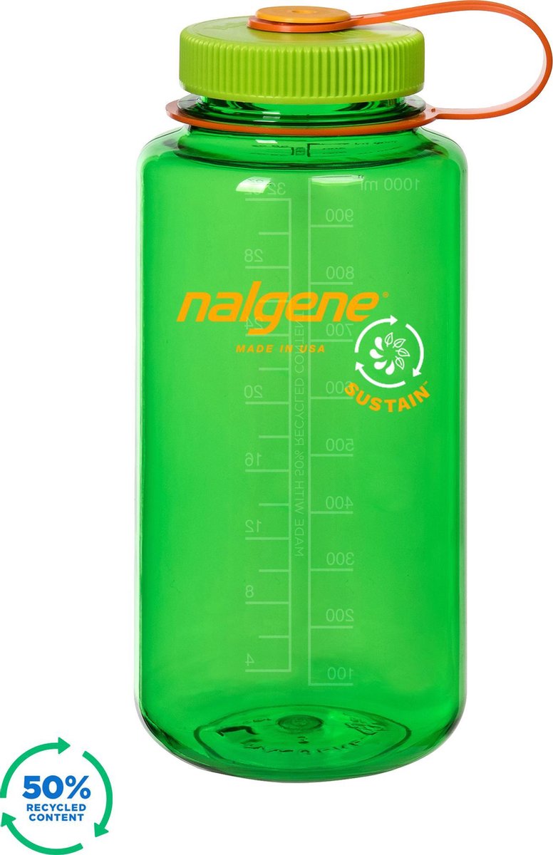 Nalgene Sustain Wide Mouth 1000ml - drinkfles - Mellon Ball Sustain