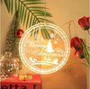 Kerst Lamp Rond Merry Christmas (21cm)