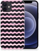 GSM Hoesje iPhone 12 | 12 Pro (6.1") Bumper Hoesje Waves Roze