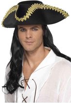 Smiffys Kostuum Hoed Pirate Zwart