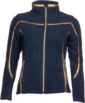 Maupiti Fleecevest Kati Dames Polyester Navy/bruin Maat Xl