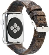 Leren bandje Apple Watch Bruin met klassieke zilverkleurige gesp 42mm-44mm Watchbands-shop.nl