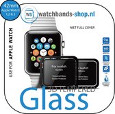Screen Protector Tempered Glass Apple Watch Series 1 / 2 / 3 (42mm) - Black edge | niet full cover Watchbands-shop.nl