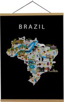 Kaart van Brazilië | B2 poster | 50x70 cm | Maison Maps