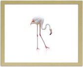 Foto in frame Flamingo, 3 maten, roze/wit, Premium print