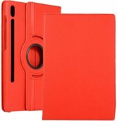 Xssive Tablet Hoes Case Cover voor Samsung Galaxy Tab S7 T870 - 360° draaibaar - Rood