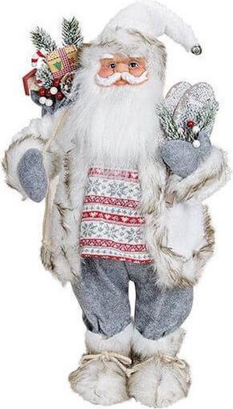 Kerstman in Wit en Grijs (60 cm) | bol.com