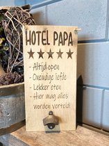 Tekstbord hotel papa met bieropener / vaderdag / cadeau / verjaardag