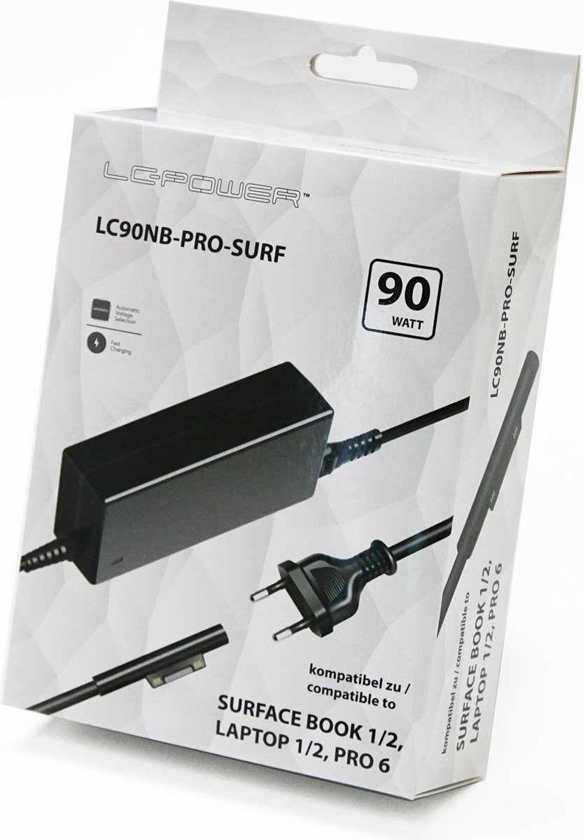 Surface Pro Oplader 90W - Laptop Oplader Microsoft Surface Pro - Surface Book
