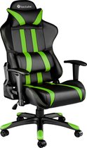 Tectake Gaming Chair Bureaustoel - Premium Racing Style - Zwart/Groen - Kunstleer - Verstelbaar