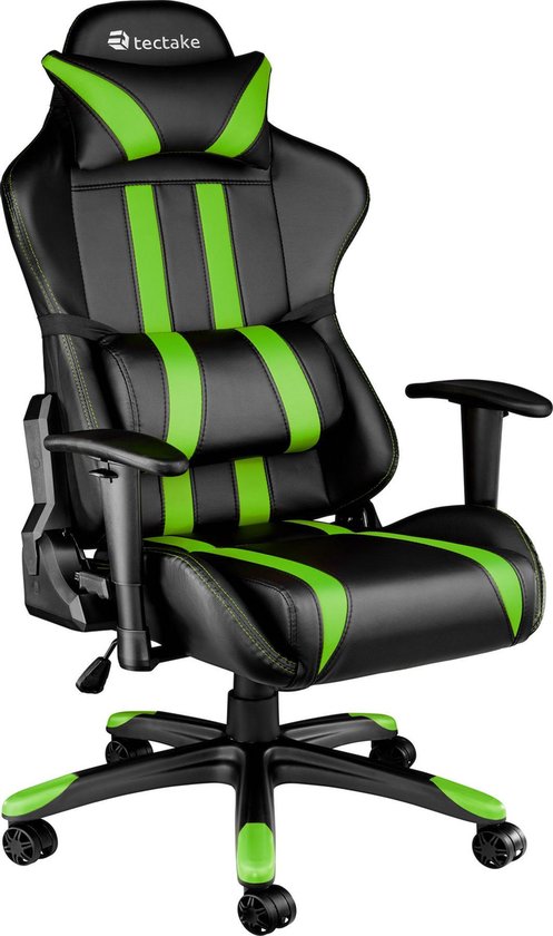 leiderschap vocaal Fascineren Gaming chair, bureaustoel Premium racing style zwart groen 402032 | bol.com
