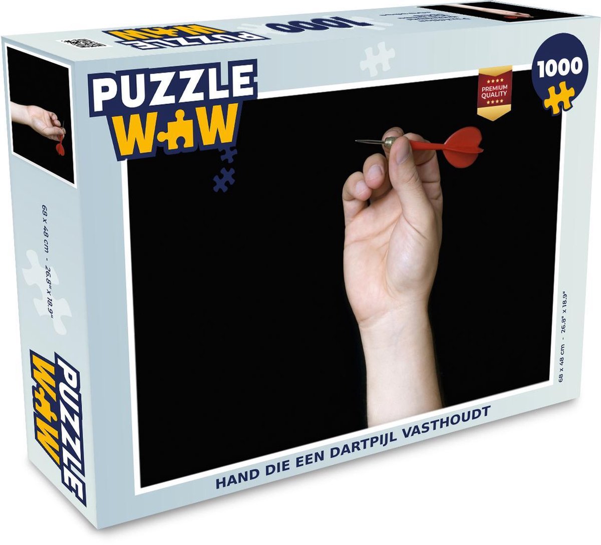 Puzzel 1000 stukjes volwassenen Darten 1000 stukjes - Hand die een dartpijl vasthoudt - PuzzleWow heeft +100000 puzzels