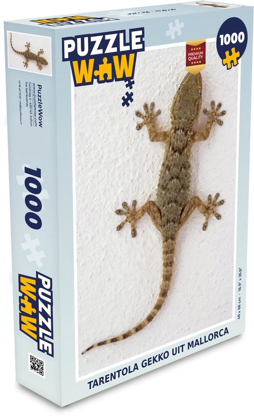 Puzzle Gecko 1000 pièces - Tarentola gecko de Majorque | bol.com