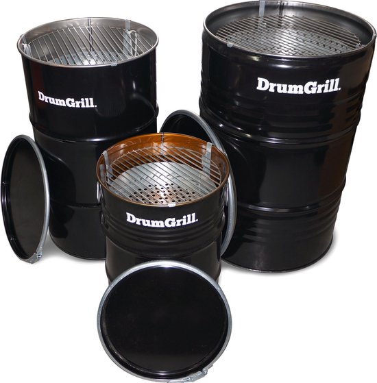 Barrelkings Drumgrill Houtskoolbarbecue 120l olievat medium 48 X 82 Cm zwart van Barrelkings — afbeelding 3
