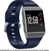 Siliconen Bandje Blauw voor Fitbit Ionic - Gesp – Armband Blue - Polsbandje – Maat: zie maatfoto