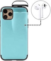 Apple iPhone XS MAX - Beschermhoesje met AirPods houder 2 in 1 - Blauw
